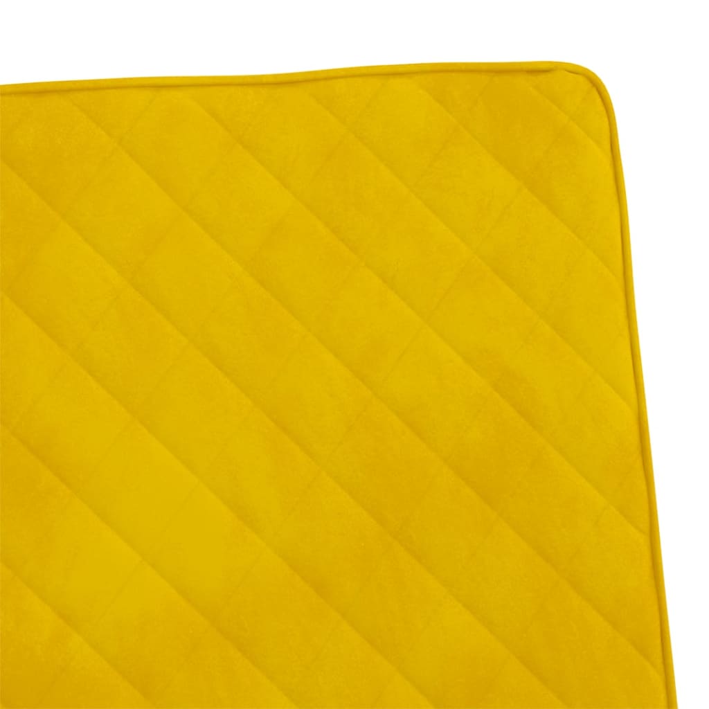 vidaXL Cadeira cantilever veludo amarelo mostarda