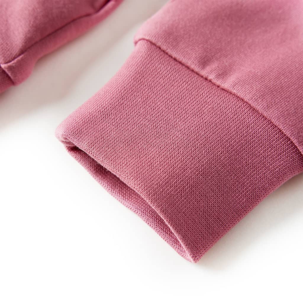 Sweatshirt para criança design retalhos de veludo cor framboesa 92