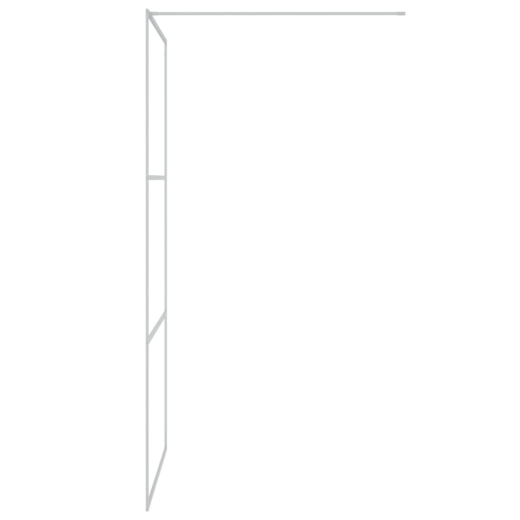 vidaXL Divisória de chuveiro prateado 100x195cm vidro ESG transparente