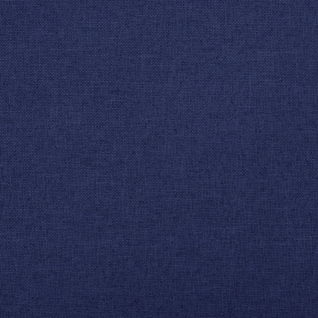 vidaXL Banco de arrumação dobrável 76x38x38 cm linho falso azul