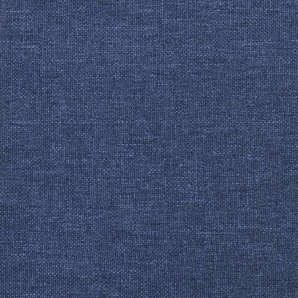 vidaXL Apoio de pés 45x29,5x35 cm tecido/couro artificial azul