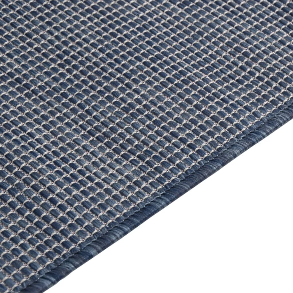 vidaXL Tapete de tecido plano para exterior 120x170 cm azul