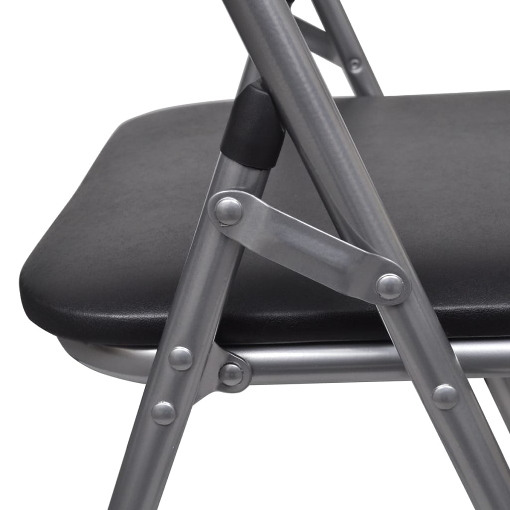 vidaXL Cadeiras dobráveis 6 pcs couro artificial