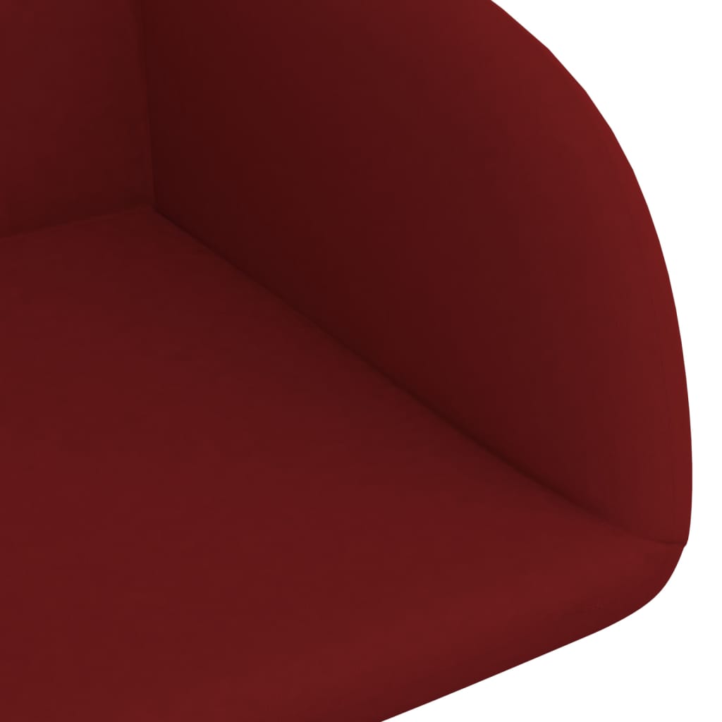vidaXL Cadeiras de jantar giratórias 2 pcs veludo vermelho tinto
