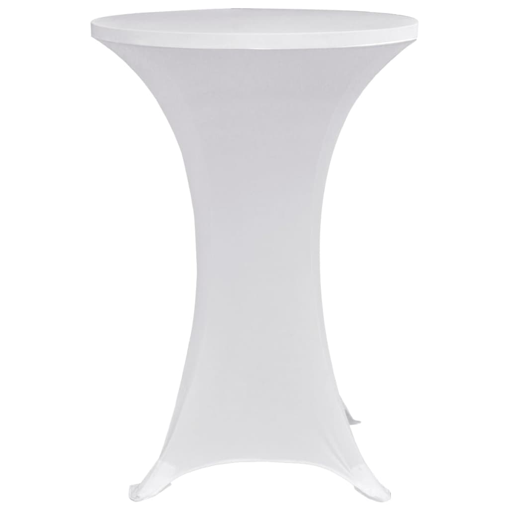 vidaXL Capa para mesa de pé elástica Ø60 cm 4 pcs branco