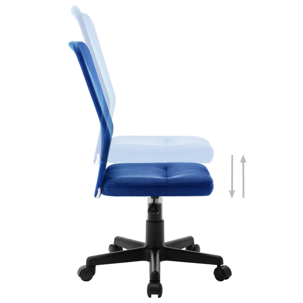 vidaXL Cadeira de escritório 44x52x100 cm tecido de malha azul