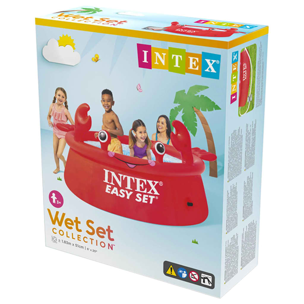INTEX Piscina insuflável caranguejo feliz Easy Set 183x51 cm