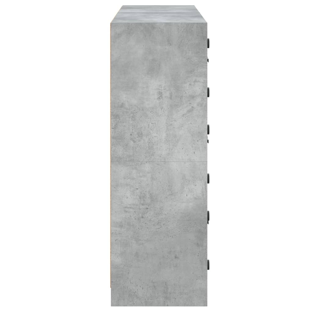 vidaXL Estante c/ portas 136x37x109 cm derivados madeira cinza cimento