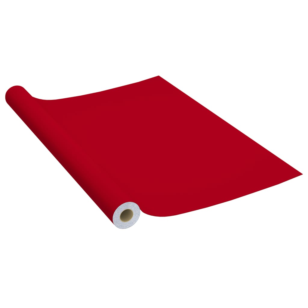 vidaXL Autocolante para móveis 500x90 cm PVC vermelho