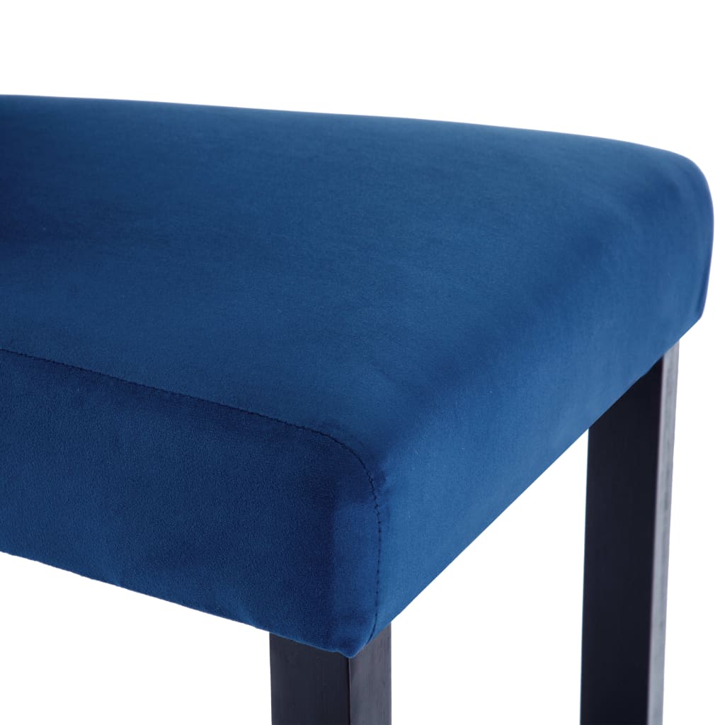 vidaXL Cadeiras de jantar 6 pcs veludo azul escuro