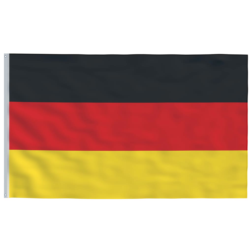 vidaXL Bandeira da Alemanha e mastro 6,23 m alumínio