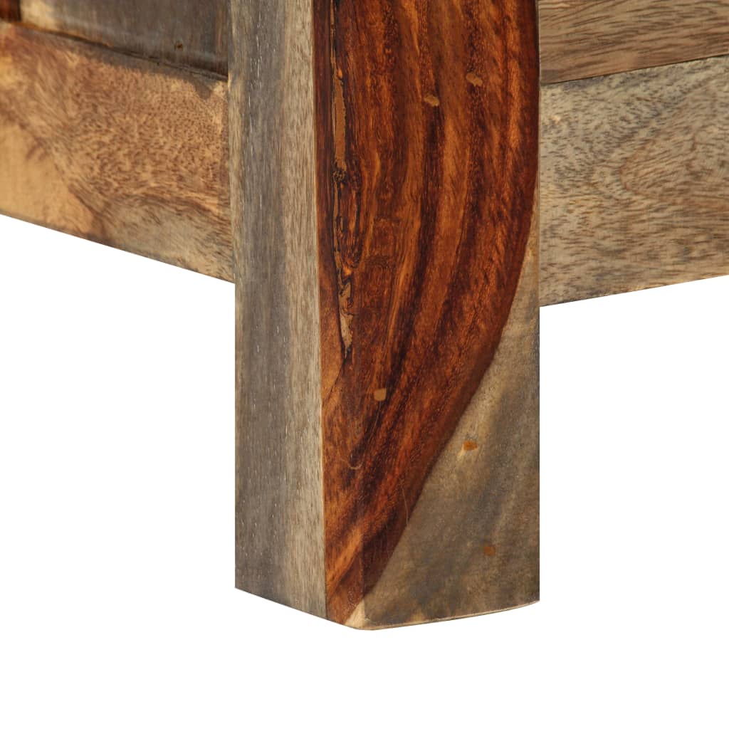 vidaXL Aparador em madeira de sheesham maciça 100x30x50 cm cinzento