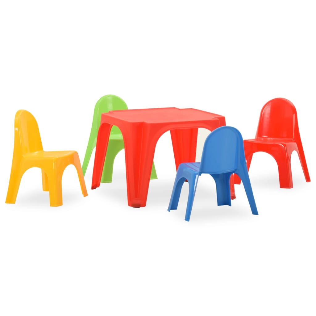 vidaXL Conjunto de mesa e cadeiras de jantar para crianças PP