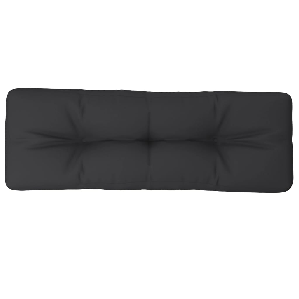 vidaXL Almofadão para sofá de paletes 120x40x12 cm tecido preto
