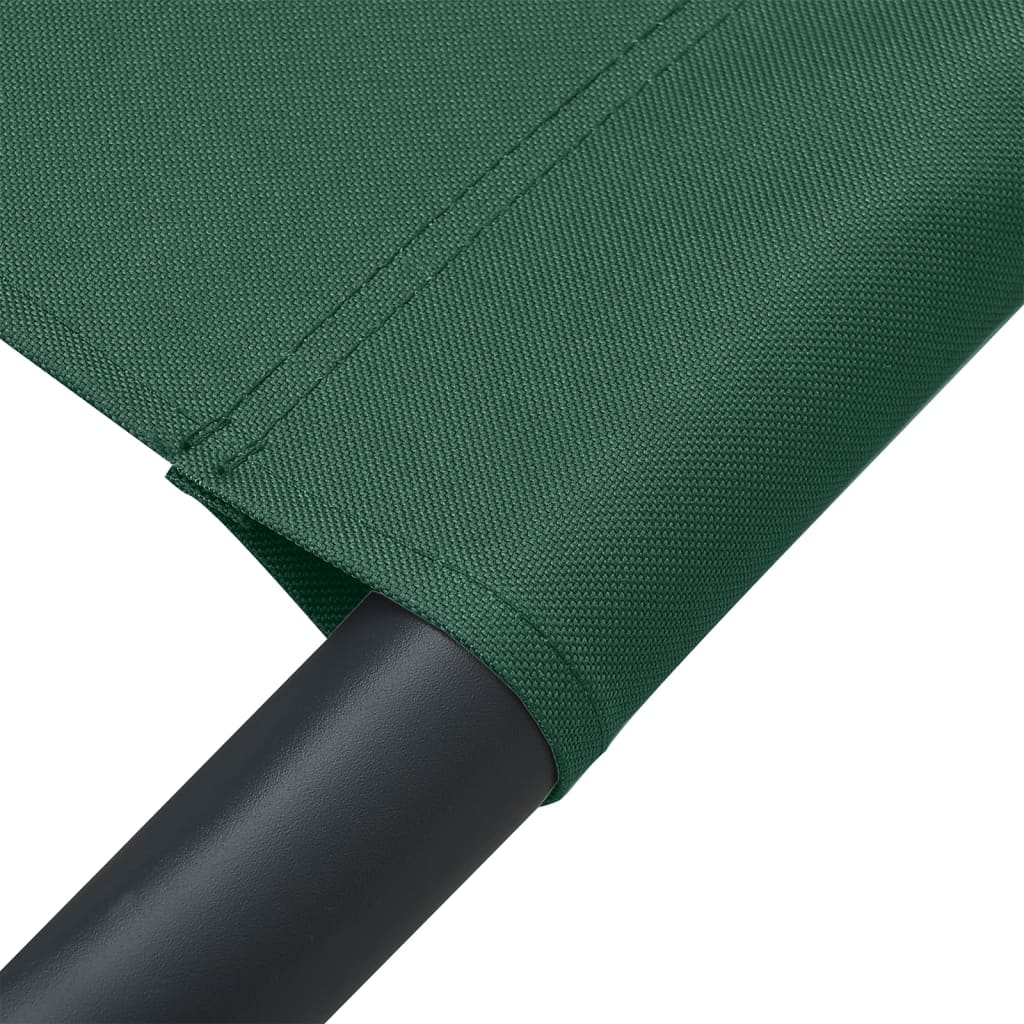 vidaXL Espreguiçadeira de exterior em tecido verde
