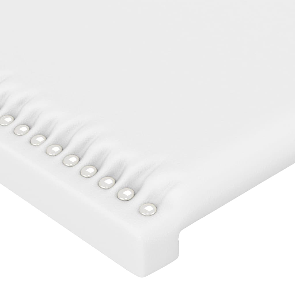 vidaXL Cabeceira de cama 4 pcs couro artificial 90x5x78/88 cm branco
