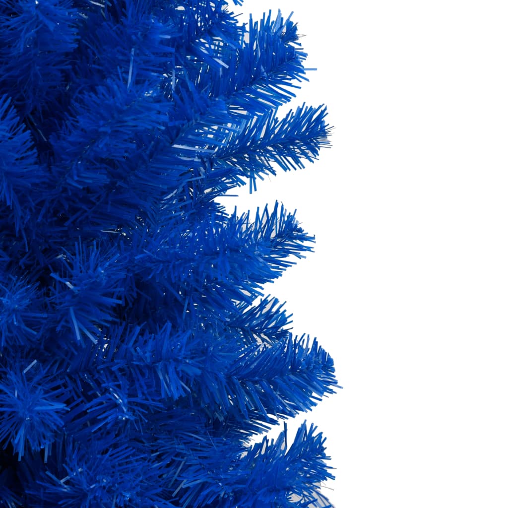 vidaXL Árvore Natal artificial pré-iluminada c/ bolas 210cm PVC azul