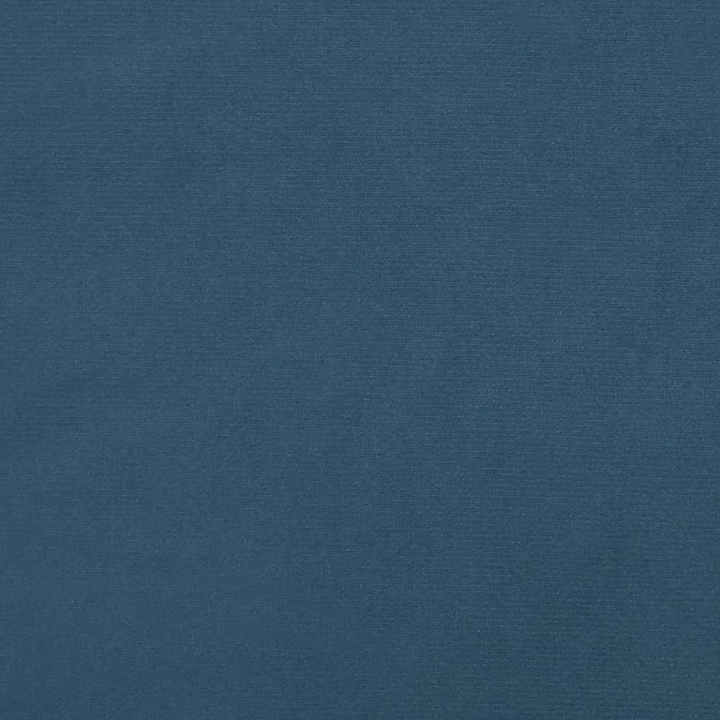 vidaXL Estrutura de cama 140x190 cm veludo azul-escuro