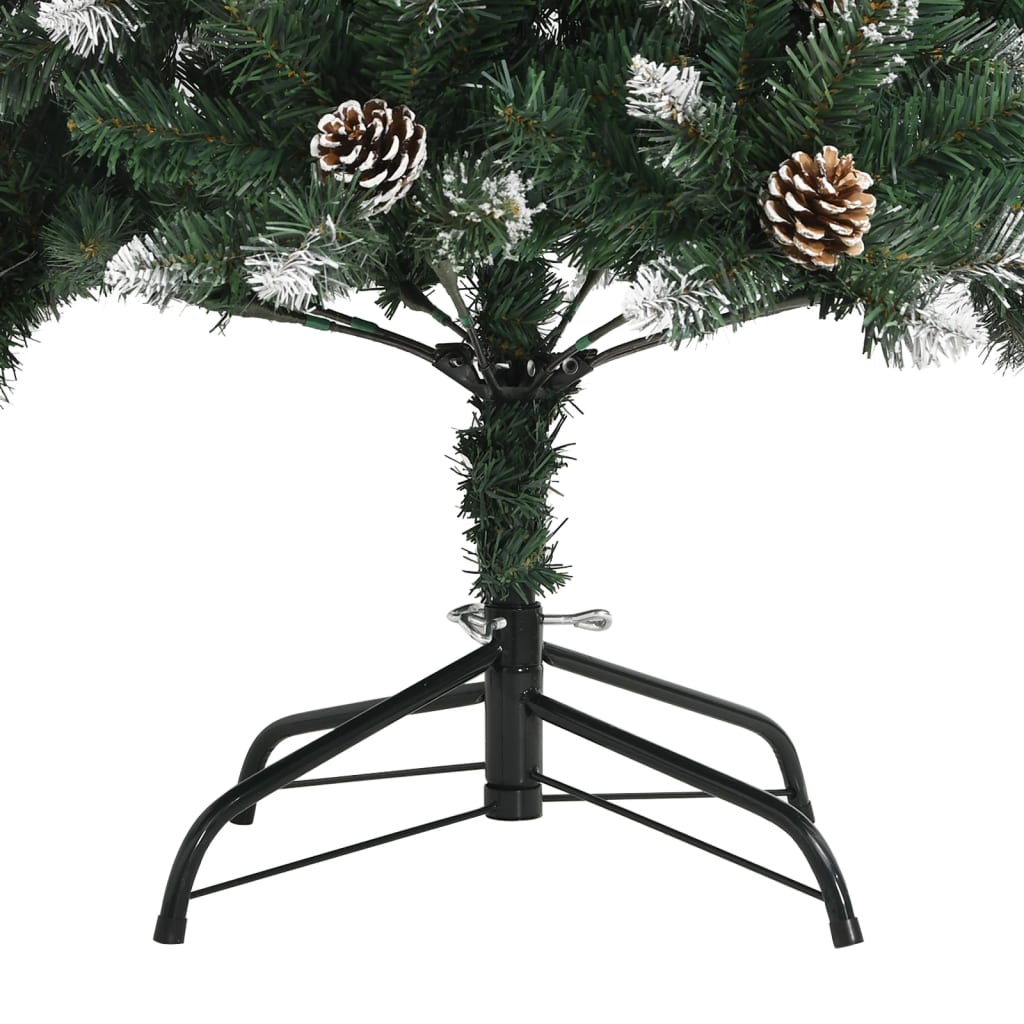 vidaXL Árvore de Natal artificial com suporte 210 cm PVC verde