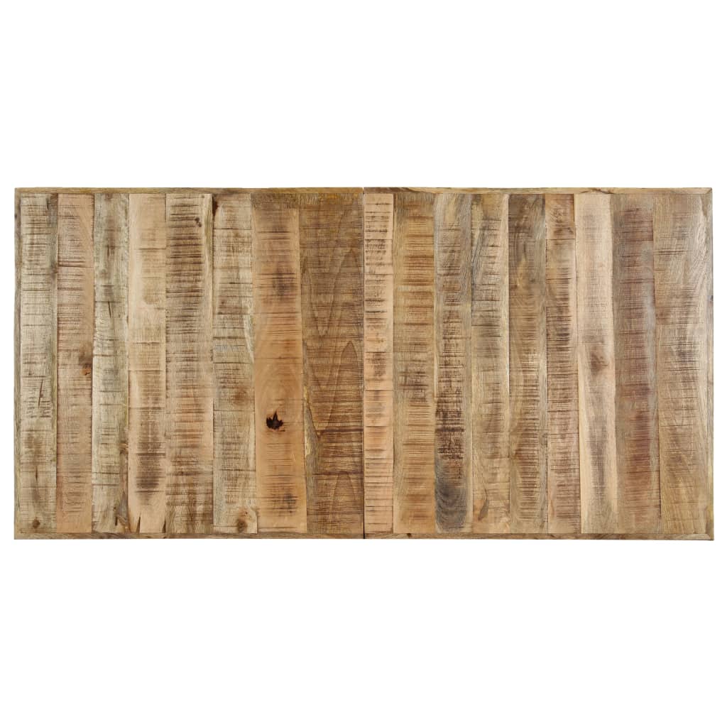 vidaXL Mesa de jantar 140x70x75 cm madeira de mangueira maciça áspera