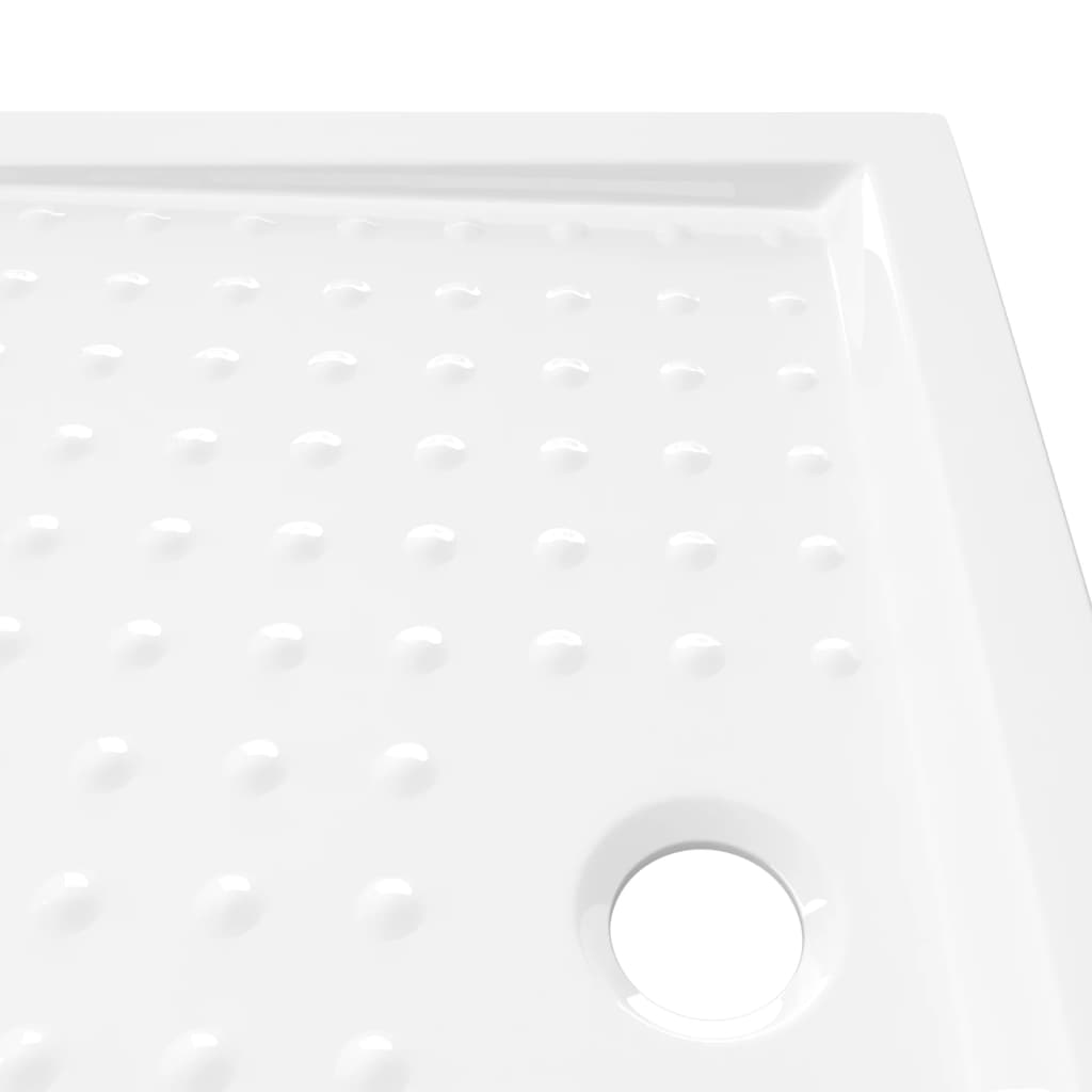 vidaXL Base de chuveiro com pontos 90x70x4 cm ABS branco