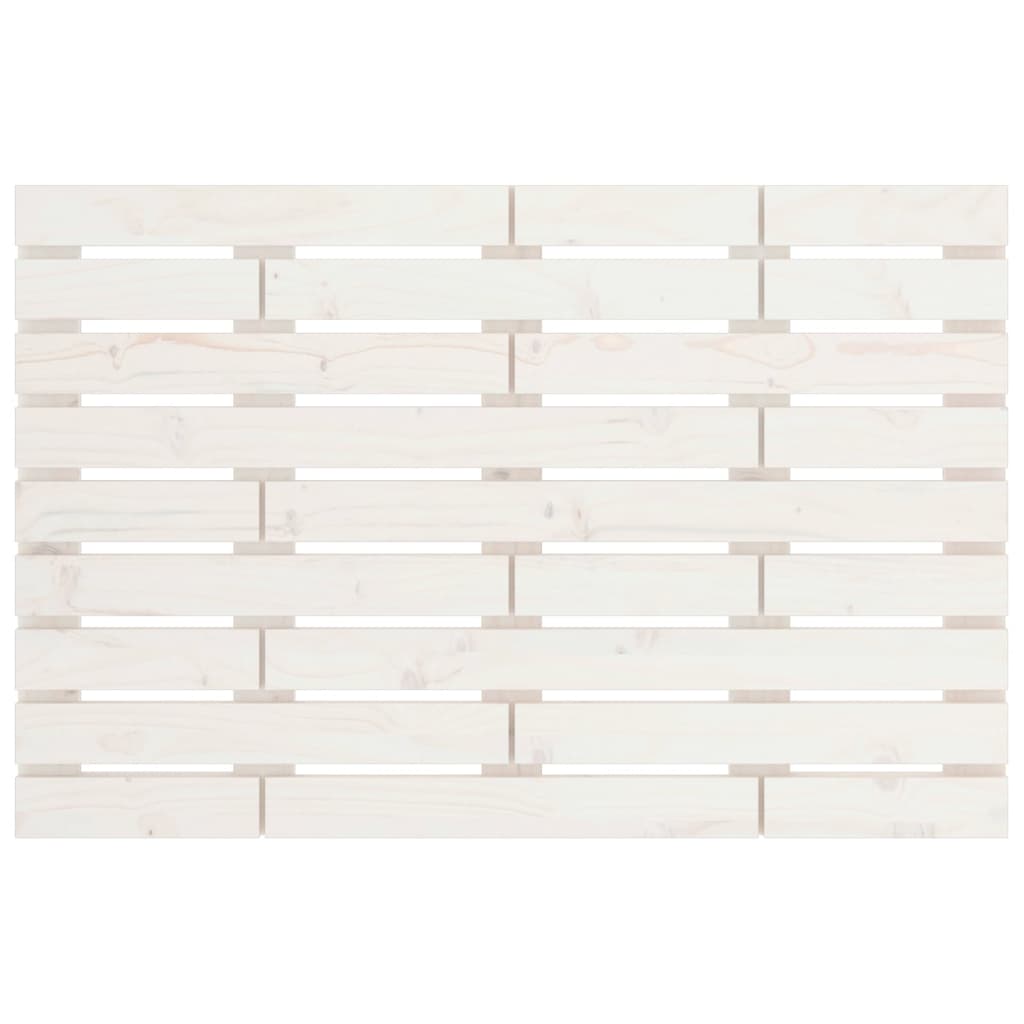 vidaXL Cabeceira de parede 81x3x63 cm madeira de pinho maciça branco