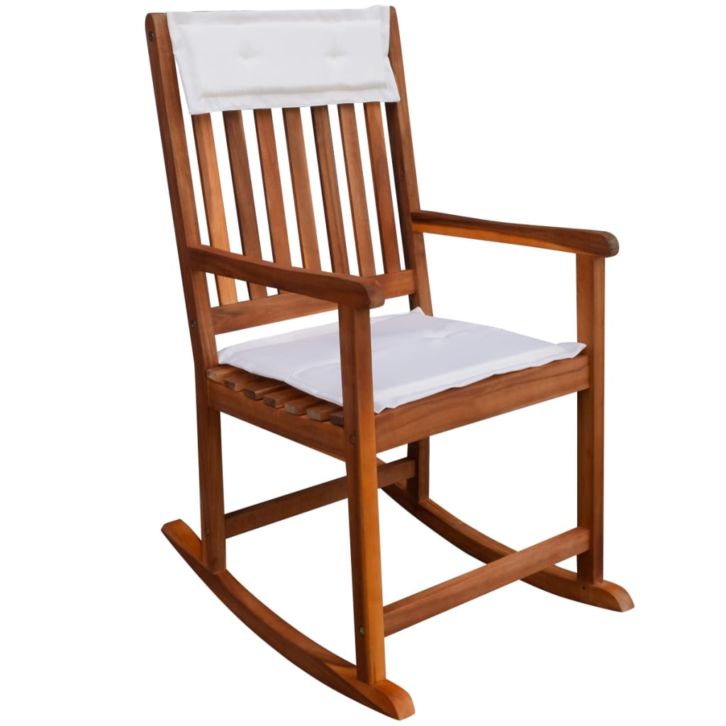 vidaXL Cadeira de baloiço para jardim madeira de acácia