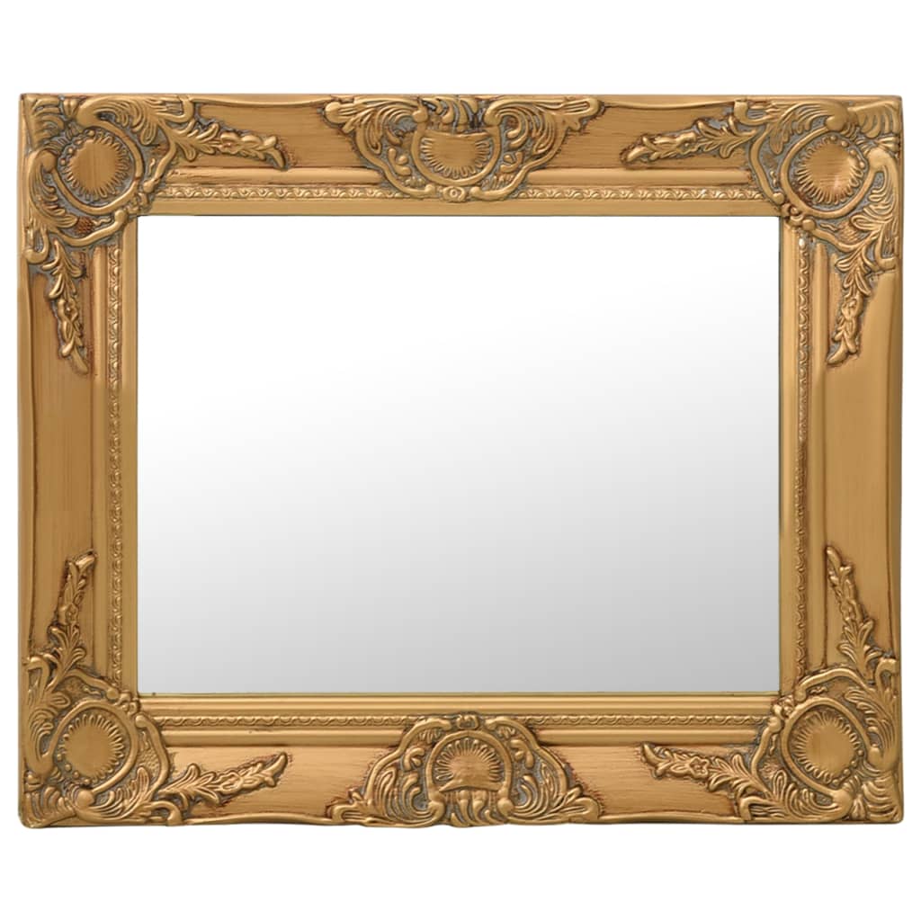 vidaXL Espelho de parede estilo barroco 50x40 cm dourado