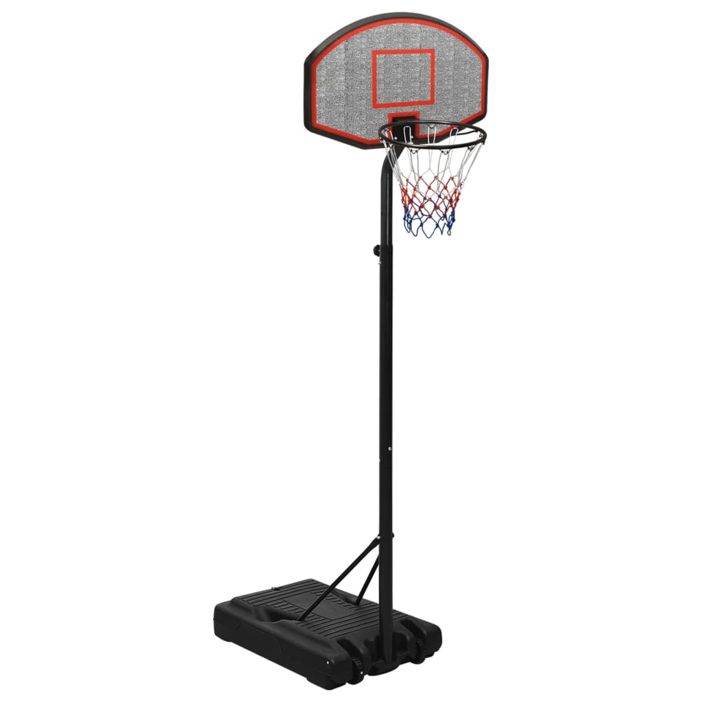 vidaXL Tabela de basquetebol 237-307 cm polietileno preto