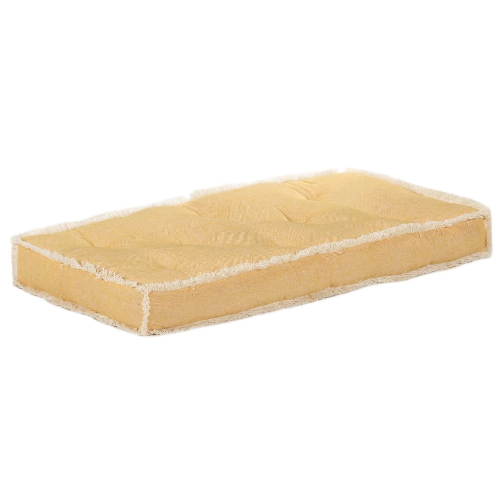 vidaXL Almofadão para sofá de paletes 73x40x7 cm amarelo