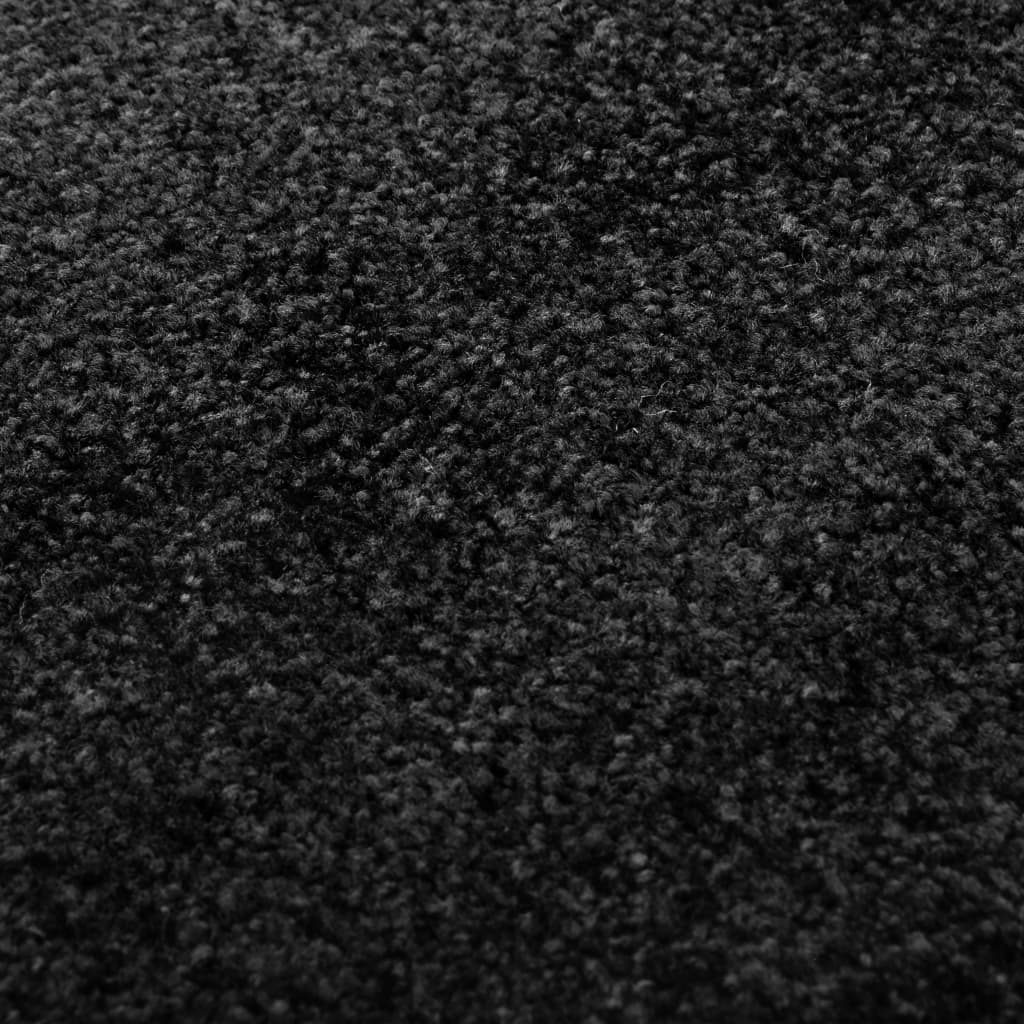 vidaXL Tapete de porta lavável 60x180 cm preto