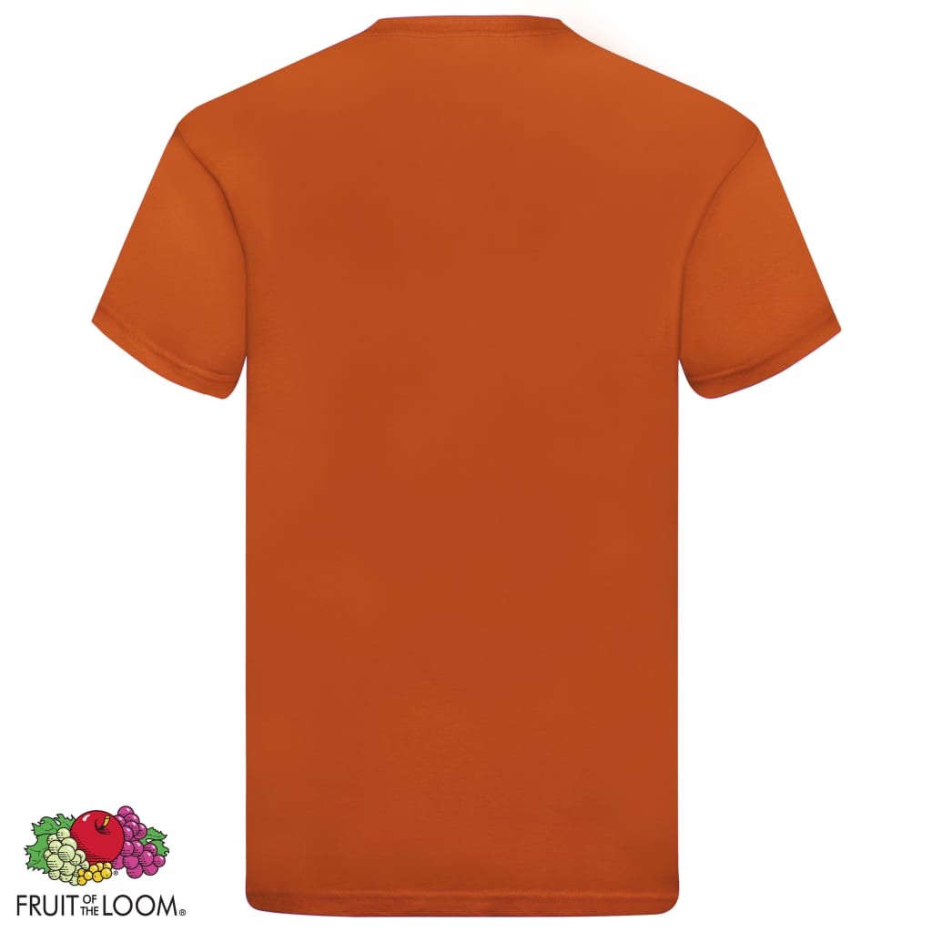 Fruit of the Loom T-shirts originais 5 pcs algodão L laranja