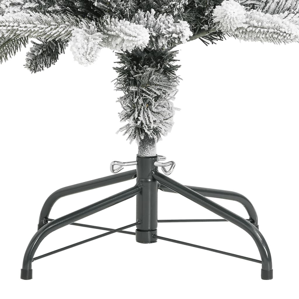 vidaXL Árvore de Natal artificial fina com neve PVC & PE 180 cm