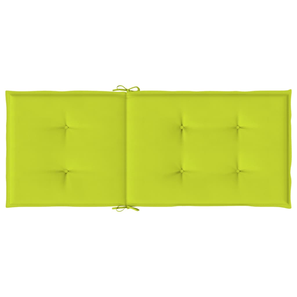 vidaXL Almofadões cadeiras altas de jardim 4pcs tecido verde brilhante