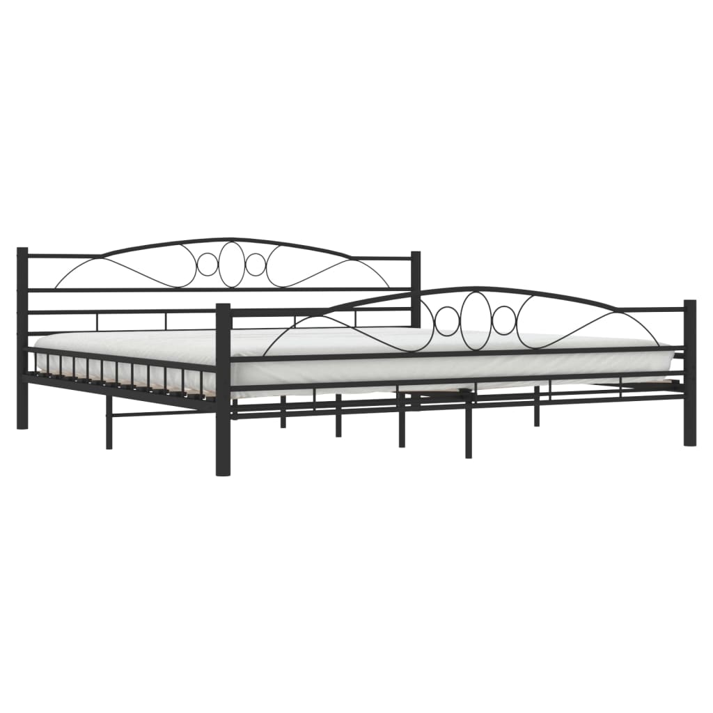 vidaXL Estrutura de cama 200x200 cm aço preto