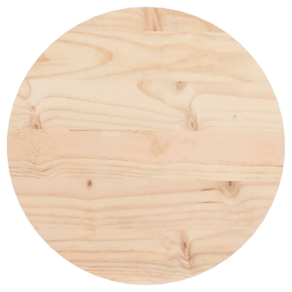 vidaXL Tampo de mesa redondo Ø30x3 cm madeira de pinho maciça