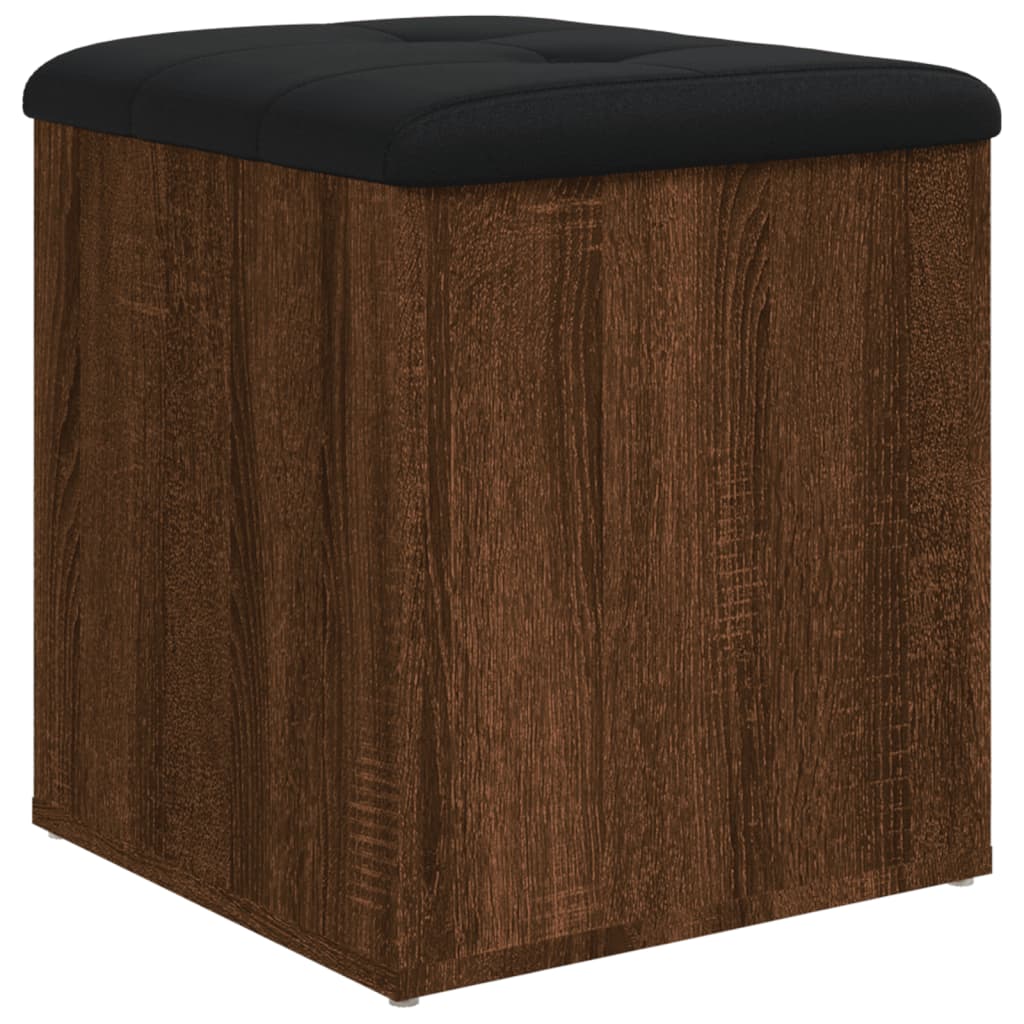 vidaXL Banco arrumação 42x42x45 cm derivados madeira carvalho castanho