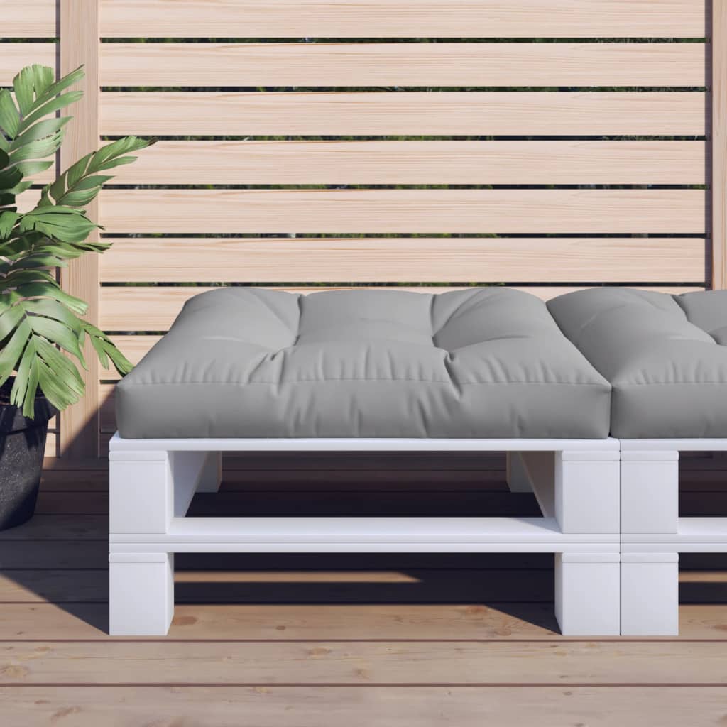 vidaXL Almofadão para sofá de paletes 70x70x12 cm tecido cinzento