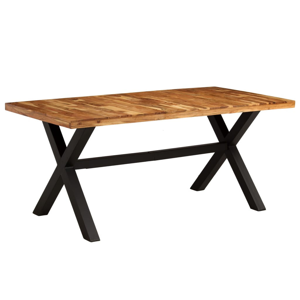 vidaXL Conjunto mesa de jantar 7 pcs madeira mangueira e acácia maciça