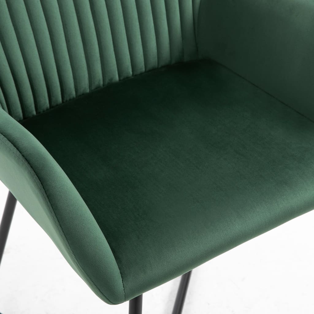 vidaXL Cadeiras de jantar 2 pcs veludo verde