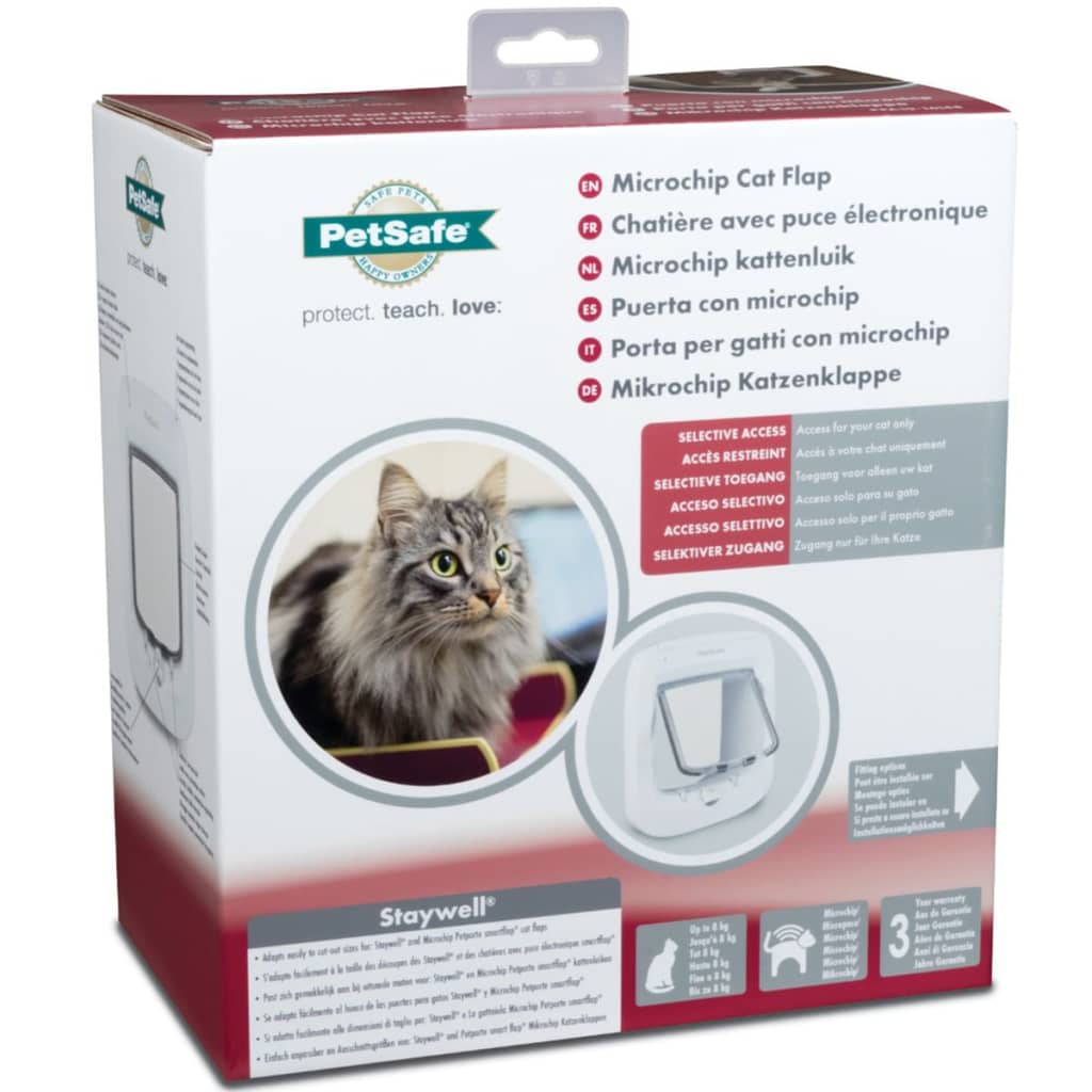 PetSafe Porta para gatos com microchip branco PPA19-16145