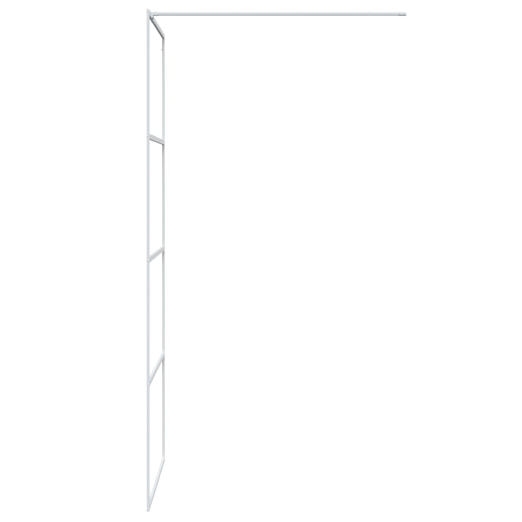 vidaXL Divisória de chuveiro branco 80x195 cm vidro ESG transparente