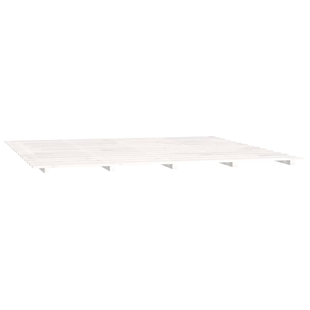 vidaXL Estrutura de cama madeira de pinho maciça 180x200 cm branco