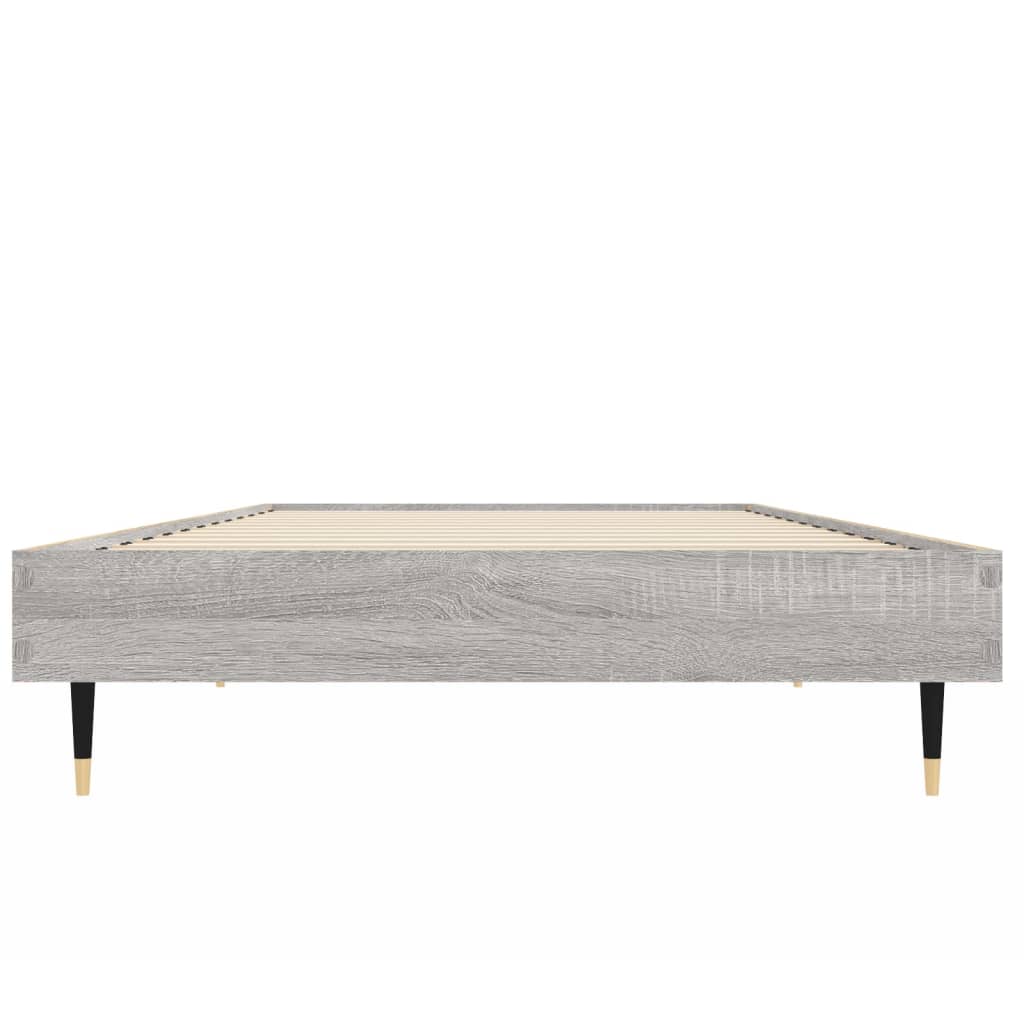 vidaXL Estrutura cama 75x190 cm derivados de madeira cinzento sonoma