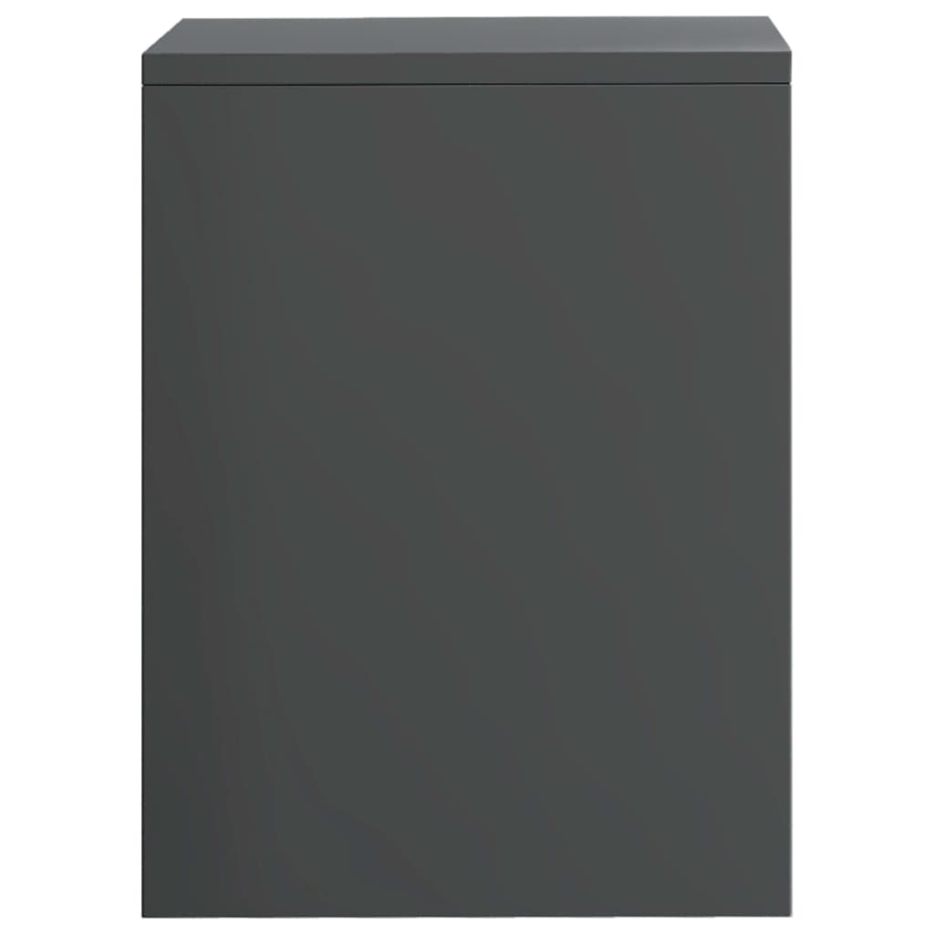 vidaXL Mesa-de-cabeceira 40x30x40 cm aglomerado cinzento brilhante