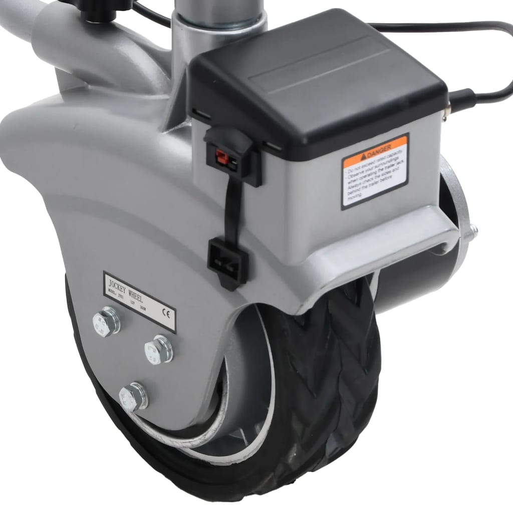 vidaXL Roda jockey motorizada para atrelado alumínio 12 V 350 W