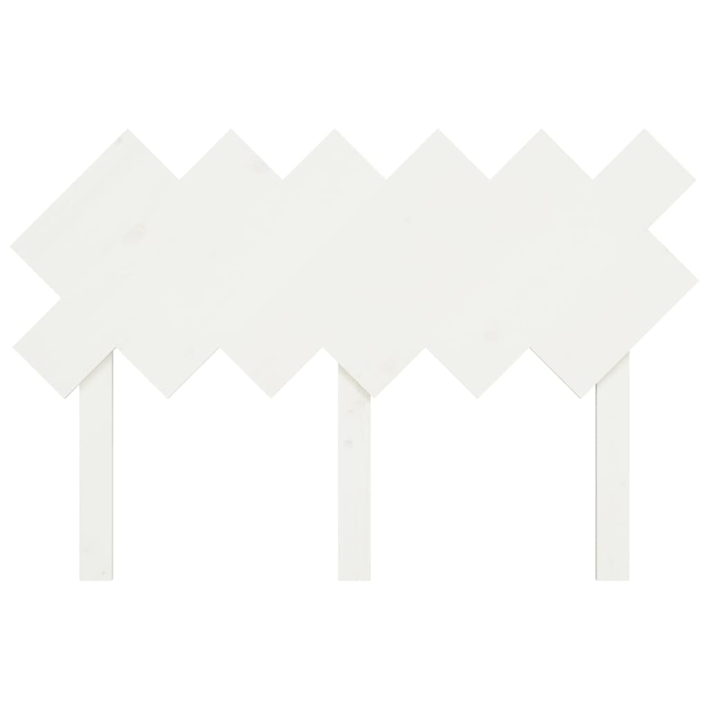 vidaXL Cabeceira de cama122,5x3x80,5 cm madeira de pinho maciça branco