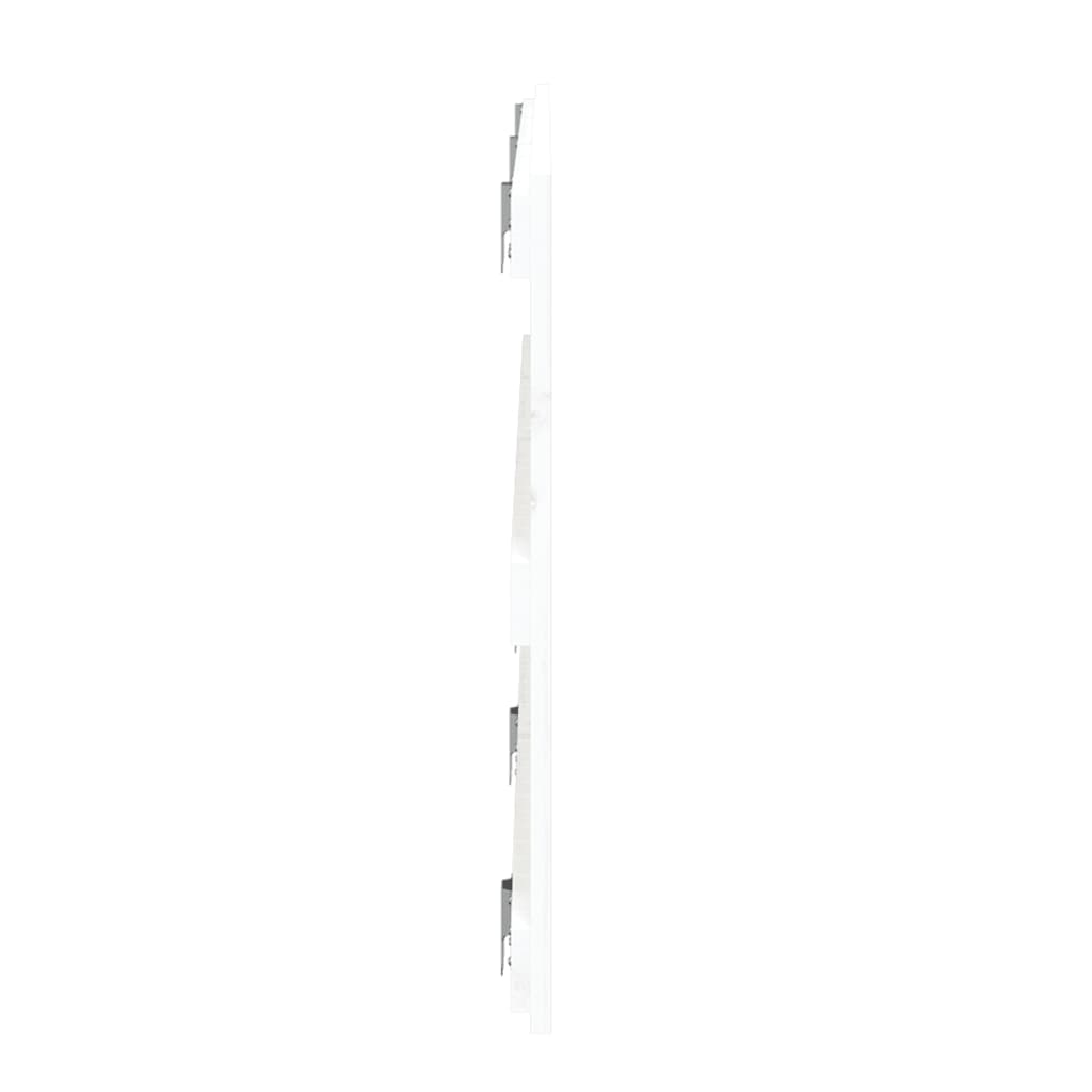 vidaXL Cabeceira de parede 185x3x60 cm madeira de pinho maciça branco