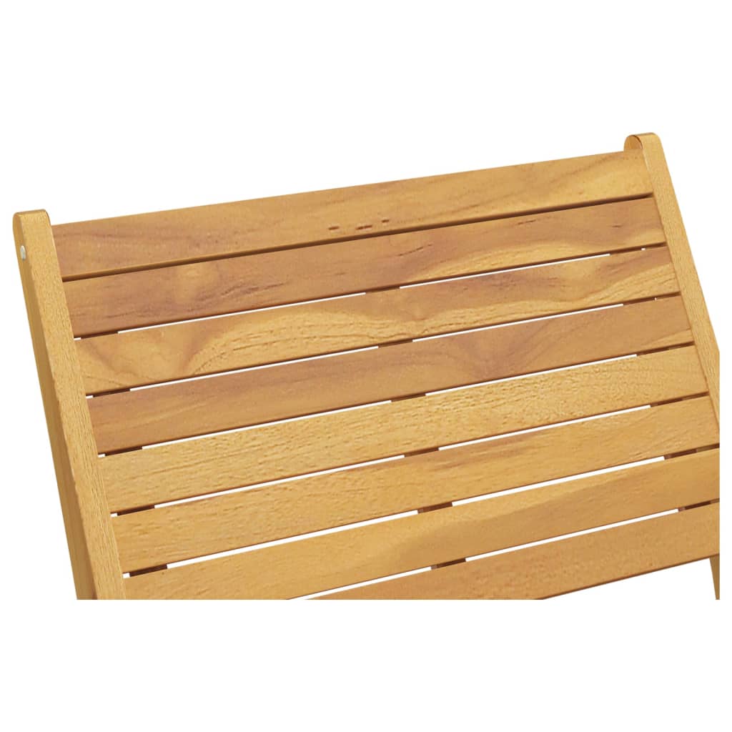 vidaXL Cadeira de jardim c/ apoio de pés madeira de teca maciça