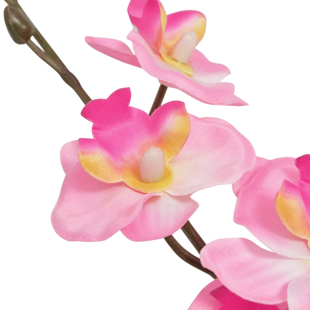 vidaXL Planta orquídea artificial com vaso 30 cm rosa